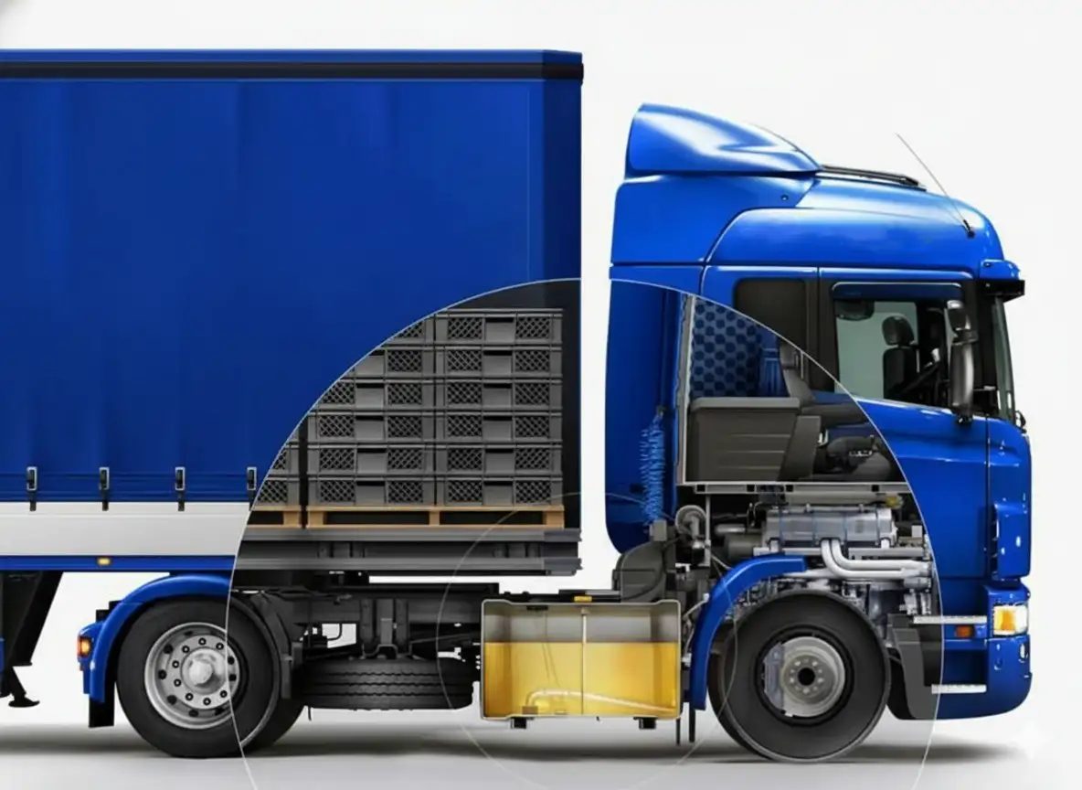 Система контроля топлива в действии на грузовике